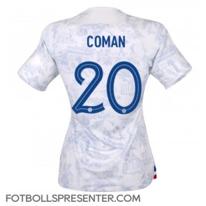 Frankrike Kingsley Coman #20 Borta Matchtröja Dam VM 2022 Kortärmad